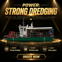 Drague à tête hélicoïdale hydraulique avec moteur diesel et pompe à engrenages pour le désagréement des rivières, des lacs et des ports, et l'extraction de sable en usine