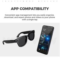 Lunettes de Soleil Intelligentes 2025 avec Audio pour Appels, Musique, Bureau, Fonctions de Traduction Intelligente et Caméra Intégrée