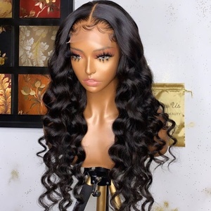 Perruques de cheveux humains en vrac 100% Ray Hair, perruques de cheveux humains péruviens sans colle Hd Transparent 360 Lace Frontal Wigs pour femmes - Product Image 5