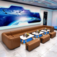 Ensembles de meubles de bar en bambou en forme de L et en forme de U, style moderne et luxueux, pour bars commerciaux et KTV