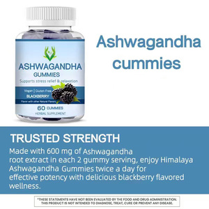 Gomitas de Ashwagandha de Primera Calidad para el Control del Estrés, Relajación, Beneficios Antioxidantes, Sabor a Mora - Entera - Product Image 3