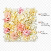Panneau mural de fleurs artificielles multicolores avec roses, hortensias et dahlias pour toile de fond de mariage, vitrine de magasin, décoration d'événements et de maison