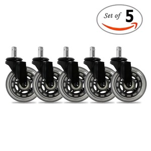 Factory Wholesale Black Transparent 3 Inch Polyurethane Swivel Casters 50kg Heavy Load Silent Eco Friendly Furniture Wheels - Product Image 2