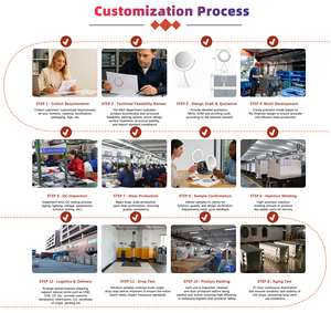 Các nhà sản xuất vuông siêu mỏng vô cấp mờ với đứng loại C thắp sáng Vanity Gương Đèn <span class=keywords><strong>Led</strong></span> xách tay <span class=keywords><strong>LED</strong></span> Gương trang điểm - Product Image 4