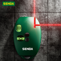 Niveau laser portable Senda Red Cross-Line Mini avec pile bouton (CR2032) pour la rénovation