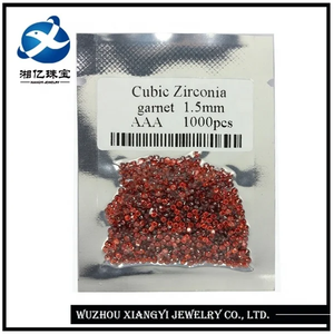 Zirconia cúbica naranja rojo piedra preciosa 0,8mm-10mm 3A circón de color Circular joyería de piedras preciosas artificiales con incrustaciones de piedra desnuda - Product Image 6