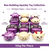 Jouet anti-stress Angel & Devil Squishy Bun, style aléatoire, 165g