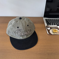 Gorra de béisbol de moda para mujer, estilo coreano IG Influencer, de PVC bordado multicolor, de 6 paneles, con visera plana y parte superior suave, modelo cuatro.