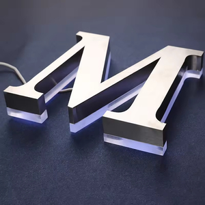 Customized Backlit LED Sign Board Stainless Steel Halo Effect 3D Letters for Office Lobby and Corporate Branding Wall Decor - Product Image 4