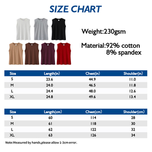 Camiseta Deportiva sin Mangas para Hombre, 230 g/m², Cuello Redondo, Lisa, Transpirable, para Entrenamiento, Gimnasio, Atletas - Product Image 4