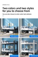 Lits superposés modernes minimalistes avec garde-corps et rangement pour dortoirs étudiants, appartements et chantiers de construction - Structure en acier
