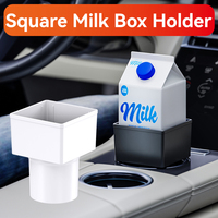 Porte-gobelet de voiture carré personnalisable Installation facile pour contenir des bouteilles de cartons de lait Grand logo d'accessoires d'intérieur de voiture Parfait