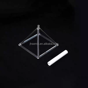 Diapason cristallo fonoterapia trasparente manico diapason meditazione Yoga strumento a percussione bastone in pelle di pecora - Product Image 2