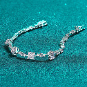 Pulsera de Lujo con Eslabones de Moissanita en Plata de Ley 925 con Piedras VVS, Diseño de Cadena Hip Hop, Elegante Accesorio de Joyería - Product Image 4