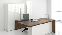 Bureau d'angle avec bibliothèque intégrée, bureau d'ordinateur combiné avec bibliothèque, style luxe léger, bureau d'étude à domicile avec dossier