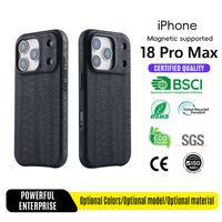 Étui de téléphone en cuir certifié LWG OEM/ODM pour iPhone 18 Pro Max Duo, conforme à la norme REACH, écologique
