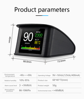 WiiYii P10 OBD2 HUD para Auto con Pantalla LCD Panorámica, Indicador de Velocidad y Consumo de Combustible, 2 Años de Garantía - Garantía de Seguridad