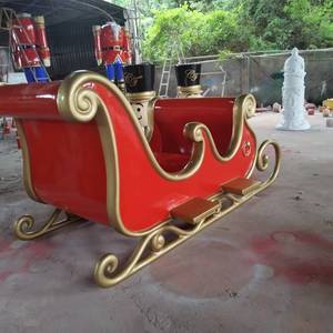 Trineo de <span class=keywords><strong>Santa</strong></span> Claus de Fibra de Vidrio Pintado a Tamaño Real para Decoración Navideña Comercial en Exteriores, Escultura de Reno, Accesorios Gigantes de Fábrica - Product Image 6