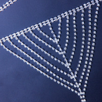 Ensemble de bijoux Sexy en cristal avec chaîne, sous-vêtements, string avec strass