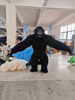 Nouveau Costume de Mascotte Gonflable Gorille Color Block, Déguisement Féroce pour Cosplay, Carnaval, Unisexe Adultes