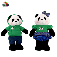 Juego de Peluches Suaves Zaves de 15.5 Pulgadas, Diseño Creativo de Panda, Relleno de Algodón PP, Regalo de Cumpleaños para Niños, Decoración para el Hogar