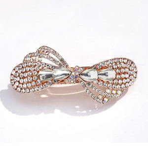 Horquilla de primavera con diamantes de imitación, horquilla con lazo de cristal colorido, joyería elegante para el cabello de mamá, pinza de pelo de aleación de gran tamaño - Product Image 4