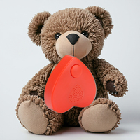 Oursons en peluche enregistrables pour le rythme cardiaque de bébé, enregistreur vocal de 350 secondes pour messages ultrasoniques et doux