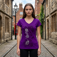 T-shirts vintage en coton pour femmes, manches courtes, col en V, style gothique, streetwear emo, été