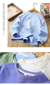 Otoño 2025 Camiseta de manga larga de moda para niños 100% algodón cuello redondo Base Top para niños grandes camiseta ropa - Product Image 6