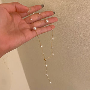 <span class=keywords><strong>Collier</strong></span> simple coréen à pampilles, <span class=keywords><strong>collier</strong></span> en acier inoxydable, bijoux élégants, <span class=keywords><strong>collier</strong></span> de perles étoiles pour femmes et filles - Product Image 5