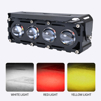 Projecteurs LED pour voiture 12-50V 50W, éclairage de travail tout-terrain avec garantie de 12 mois, aluminium, 4 lentilles