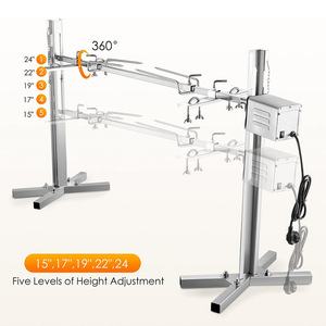 เครื่องย่างบาร์บีคิวไฟฟ้าขนาด 45.2 นิ้ว สำหรับย่างหมูแบบหมุน พร้อมระบบหมุนย่าง 220v ปรับความสูงได้ เหมาะสำหรับใช้งานกลางแจ้ง - Product Image 5