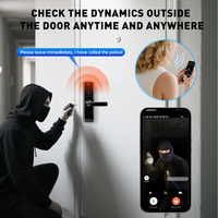 Cerradura Inteligente con Huella Dactilar en Varios Idiomas, Cerradura Digital con Cámara, Entrada sin Llave, Control por Aplicación Tuya, Cerradura Eléctrica para Puerta