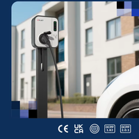 Chargeur mural INJET Eco EV 7-22kW Type 2 triphasé avec partage de charge NFC, équilibrage, WiFi 6 pour OCPP 2.0.1, protection IP65