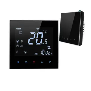Thermostat intelligent Thermostat de chauffage de l'eau Thermostat WiFi à double capteur Système de chauffage par le sol