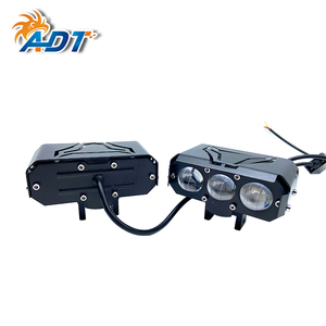 Système d'éclairage pour moto ADT, mini phare à 3 lentilles, projecteur, feu antibrouillard, feux de route bicolores pour motos - Product Image 3