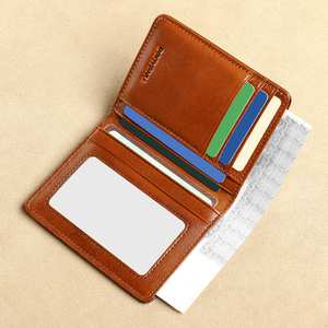 <span class=keywords><strong>Portefeuille</strong></span> <span class=keywords><strong>Homme</strong></span> en Cuir <span class=keywords><strong>Vertical</strong></span> Ultra-Fin et Compact en Cuir de Vachette Véritable, Version Courte, Nouveau Modèle 2024, Porte-Cartes et Permis de Conduire - Product Image 2