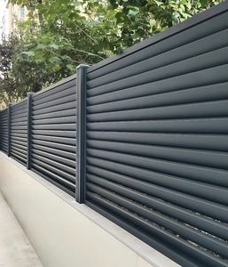 Clôture de jardin en aluminium à lames faciles à installer, résistante aux UV, écologique, à faible entretien, panneau de sécurité extérieur, design moderne, maison - Product Image 1