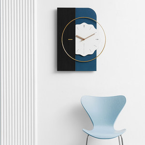 Nordic Wall <b>Clock</b> Irregular Shape Silent <b>Battery</b> Powered Living Room Modern Minimalist Decorative <b>Clock</b> - Product Image 4