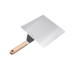 Pala per Pizza in Acciaio Inossidabile da 10 Pollici con Manico in Legno di Gomma, Spatola per Pizza, Utensili per Forno - Product Image 5