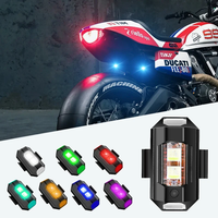 7 colores luz estroboscópica Universal motocicleta Scooter coche LED anticolisión luz de advertencia Drone Flash indicador de señal de giro