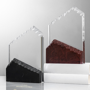Haute Qualité K9 Noir Marbre Cristal Prix Petite Entreprise Souvenir Laser Imprimé Décor Cadeau Sculpté À La Main Autre Cristal Artisanat - Product Image 2