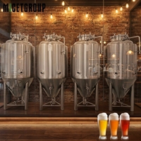 Cuve de fermentation conique en acier inoxydable 304 de 200 L pour brasserie artisanale, unité de fermentation avec contrôle de la température
