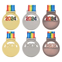 JP0108 Medallas y Trofeos de Bádminton con Grabado Personalizado Duradero, Medallón de Voleibol, Béisbol y Tenis con Soportes de Aleación de Zinc y Correa
