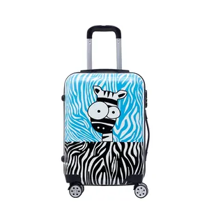 Bagages à main rigide PC + ABS de 20 "24" 28 "couleur personnalisée avec impression de papillon valises de voyage avec poignée télescopique