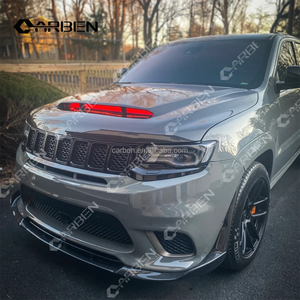 Capot en fibre de carbone de haute qualité pour Jeep Grand <span class=keywords><strong>Cherokee</strong></span> avec design à trou unique et évents d'air Noir carbone Neuf - Product Image 2
