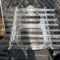 SUCCESS Wholesale Clear 8 Tubes High C Tone Pure Quartz Bowl Quartz Singing Crystal Harp with Carrying Case