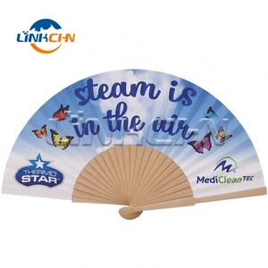 Ventilador de madera pintado personalizado de 23cm con 24 costillas, impresión por sublimación, decoración para colgar en la pared - Product Image 2
