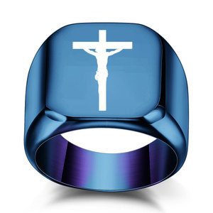 Cross <b>Ring</b> 18MM Stainless Steel 304 Unisex Fashion Minimalist Gift Jewelry - Product Image 5