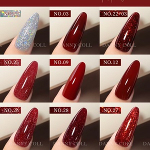 Tpo Hema Free New High Quality Red <b>Nail</b> Polish Glue <b>Set</b> 30 Colors Burgundy Red Series UV <b>Nail</b> Art <b>Gel</b> Wholesale Custom OEM - Product Image 4